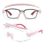 Weymeng Anti-Fog Safety Goggles for Glasses (Pink)