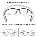 Weymeng Anti-Fog Safety Goggles for Glasses (Pink)