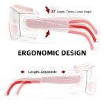 Weymeng Anti-Fog Safety Goggles for Glasses (Pink)