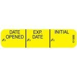Pharmex Yellow "Date Opened" Labels, 1000 Pack