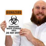 Biohazard Waste Storage Area Sign - 7" x 10