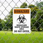 Biohazard Waste Storage Area Sign - 7" x 10