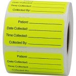 500 Medical Specimen Collection Labels, 1x2 Inch