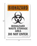 Biohazard Waste Storage Area Sign - 7" x 10