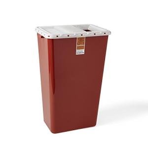 Medline 18-Gallon Biohazard Waste Containers - Pack of 5