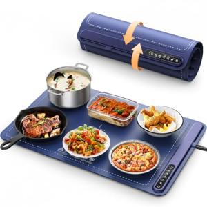 Electric Food Warming Mat with Adjustable Temperature Levels