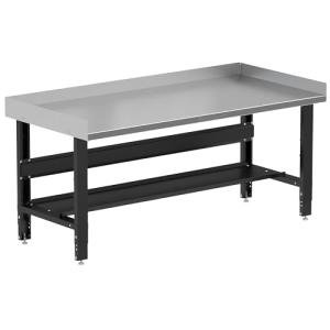 Heavy-Duty 72" Stainless Steel Adjustable Workbench