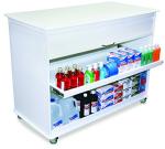 TrippNT White Polyethylene Lockable Lab Island Cart