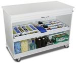 TrippNT White Polyethylene Lockable Lab Island Cart