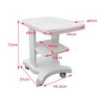 Ultrasound Cart Trolley with 3 Layers & Wheels