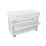 TrippNT White Polyethylene Lockable Lab Island Cart