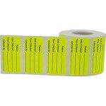 500 Medical Specimen Collection Labels, 1x2 Inch