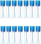 15ml Plastic Specimen Cups with Spoon Lids - 25PCS