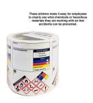 Safety Data Sheet Stickers - 3" x 4", Roll of 250
