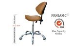 Adjustable Ergonomic Saddle Stool with Back Support