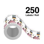Safety Data Sheet Stickers - 3" x 4", Roll of 250