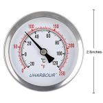 Uharbour 2.5" Dial Water Thermometer and Gauge