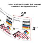 Safety Data Sheet Stickers - 3" x 4", Roll of 250