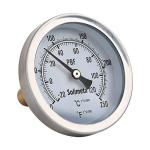 Solimeta 2.5" Bimetal Dial Thermometer, 0-250°F