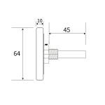 Solimeta 2.5" Bimetal Dial Thermometer, 0-250°F