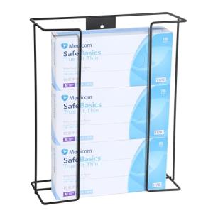 Metal Wall-Mounted Glove Holder with 3 Tiers