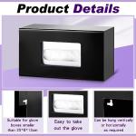 Acrylic Wall Mount Glove Box Holder (Black)