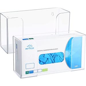 Acrylic Wall Mount Glove Box Holder - 2 Pack
