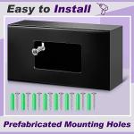 Acrylic Wall Mount Glove Box Holder (Black)