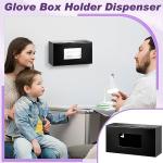Acrylic Wall Mount Glove Box Holder (Black)