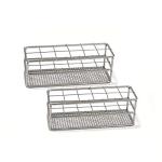 Sturdy Stainless Steel Tube Rack - 12 Holes (Pack of 2)