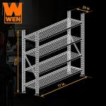 WEN Four-Tier Steel Storage Rack, 8000 lbs Capacity