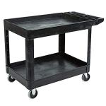 Rubbermaid 2-Shelf Utility Cart, Black, 500 lbs