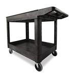 Rubbermaid 2-Shelf Utility Cart, Black, 500 lbs