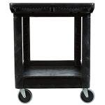 Rubbermaid 2-Shelf Utility Cart, Black, 500 lbs