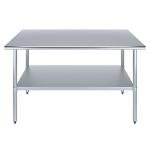 AmGood Stainless Steel Work Table Kitchen Island 60