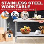 DuraSteel 24x60 Inch Stainless Steel Work Table