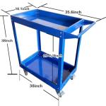 HIGOOD Heavy Duty 2-Shelf Utility Cart - 800 lb Capacity
