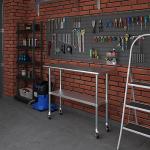 Stainless Steel Work Table with Wheels and Under-Shelf