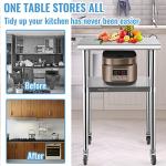 VEVOR Heavy Duty Stainless Steel Prep Table 24x24