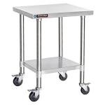 DuraSteel 24" Stainless Steel Prep Table Cart