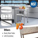 VEVOR Heavy Duty Stainless Steel Prep Table 24x24