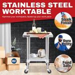 DuraSteel 24" Stainless Steel Prep Table Cart