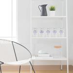 Set of 5 Clear Labeled Sundry Jars