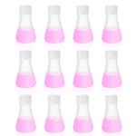 Plastic Erlenmeyer Flask Set with Screw Cap - 12 pcs