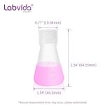 Plastic Erlenmeyer Flask Set with Screw Cap - 12 pcs