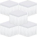 500 Pcs Clear Plastic Test Tubes with Caps