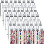 100 Pcs Clear Plastic Test Tubes with Caps