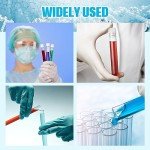 500 Pcs Clear Plastic Test Tubes with Caps
