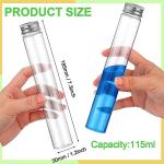 40 Pcs Clear Plastic Test Tubes with Caps