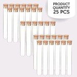 25PCS Clear Plastic Test Tubes with Lids
